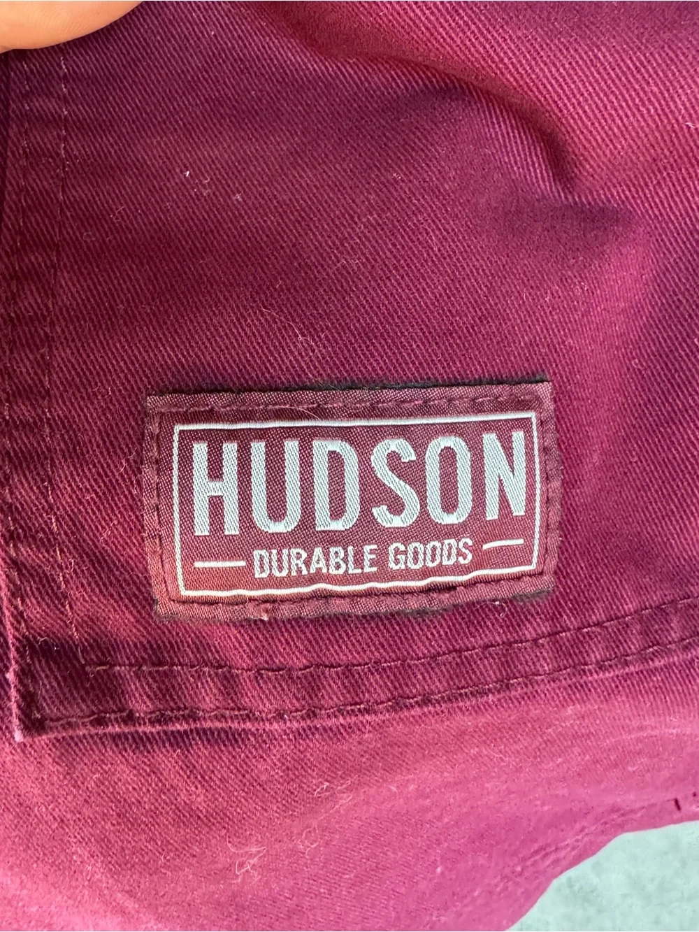 Hudson Durable Goods Maroon Work Apron Cross Back Barista Cafe Utility
